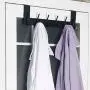 Dseap Over The Door Hanger Hook, Over The Door Towel Rack, Over Door Coat Rack for Clothes Hat Towel Bathroom, Black