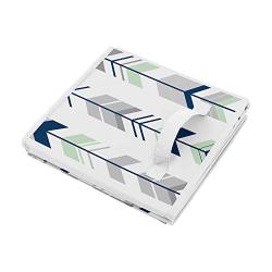 Sweet Jojo Designs Navy Blue, Mint and Grey Woodland Arrow Unisex Boy or Girl Baby Nursery or Kids Room Small Fabric Toy Bin Storage Boxes Chest for Woodsy Collection