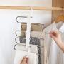 HJYPYJ Magic Hanger,Multifunction Adjustable Magical Hangers,Stainless Steel + Pp + PVC Multi-Layer Storage Trouser Hangers,Space-Saving Organizer Hangers,2Pcs 4Pcs Durable/Gray / 4 pcs