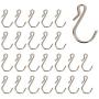 yalansmaiP 40Pcs S Hooks Stainless Steel S Shaped Metal Hooks Connectors Heavy-Duty Hanging Hooks S Clip Hangers for Indoor and Outdoor Hanging, 1.7”/4.3cm, Silver