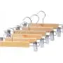 10pcs high-Grade Solid Wood Clothes Hanger Retro Skirt Hanger Holder Kids Trousers Closet Organizer with Pant Clips 10pcs high-Grade Solid Wood Clothes Hanger Retro Skirt Hanger Holder Kids Trousers Closet Organizer with Pant Clips