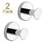 QOGRISUN 2 Pcs Coat Hook Wall Mounted Single Coat Hanger Towel/Robe Clothes Hook SUS 304 Stainless Steel for Bath Kitchen Bedroom Garage Outdoor Heavy Duty Contemporary Round Style,Polished Chrome QOGRISUN 2 Pcs Coat Hook Wall Mounted Single Coat Hanger Towel/Robe Clothes Hook SUS 304 Stainless Steel for Bath Kitchen Bedroom Garage Outdoor Heavy Duty Contemporary Round Style,Polished Chrome