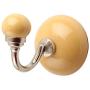 Indianshelf Handmade 2 Artistic Vintage Mustard Ceramic Solid Clothes Hooks Hangers/Key Hooks for Purse