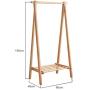 JING-ma Solid Wood Hanger Floor Bedroom, Coat Rack Simple Modern Hanger Simple Multifunctional Clothes Rack Home (Color : Wood Color, Size : 80cm)
