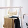 SEniutarm Plastic Hanger Clothes Foldable Pants Rack Trouser Shelf Storage Organization White
