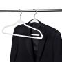 50 Quality Plastic Non Velvet Non-Flocked Thin Compact Hangers White Swivel Hook- (50) 50 Quality Plastic Non Velvet Non-Flocked Thin Compact Hangers White Swivel Hook- (50)