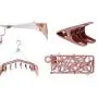 Trycooling Aluminum Alloy Foldable Clip and Drip Hanger Clothes Drying Rack with 12 Clothespins for Towels/Socks/Underwear (Rose Gold)
