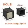 KOUSI Portable Closet Wardrobe Closet Room Closet with Doors Wardrobe with Storage Wardrobes for Bedrooms Portable Closet Wardrobe Bedroom Armoire, Black, 2 Hanger