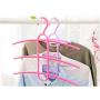 10pcs Random Color Creative Home Three-Layer Hangers 4 Colors Three Layer Anti-Skid Plastic Clothes Hanger for Household Pants Rack Hangers