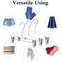 IEOKE Pants Hangers, 20 Pack Crystal Plastic Clip Hangers Space Saving for Skirts Trousers Jeans Shorts and Strapless Clothes