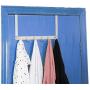 SKOLOO Over The Door Hook Rack, Stainless Steel Over Door Hook - 6 Coats Hooks, Back of Door Hook Over Door Hangers for Hanging Clothes, Coat, Towel, Robes, Purse, Silver