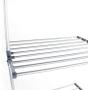 Cherry-Lee 3 Tier Clothes Drying Rack Laundry Dryer Hanger Compact Storage Steel with Stainless Steel Hanging Rods, Indoor Outdoor (Blue/Gray) Compatible Big Sale