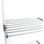 Cherry-Lee 3 Tier Clothes Drying Rack Laundry Dryer Hanger Compact Storage Steel with Stainless Steel Hanging Rods, Indoor Outdoor (Blue/Gray) Compatible Big Sale