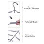 Beauty-inside Multilayer Fish Bone Shape Stainless Steel Clothing Storage Racks Clothes Hanger Storage Holder Wardrobe Laundry Drying Rack,Plastic White
