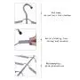 Beauty-inside Multilayer Fish Bone Shape Stainless Steel Clothing Storage Racks Clothes Hanger Storage Holder Wardrobe Laundry Drying Rack,Plastic White