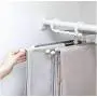 5PC Random Color 5 in 1 Pant Rack Shelves Stainless Steel Clothes Hangers Multi-Functional Wardrobe Magic Hanger Space Saving Hangers Decoration