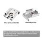 Patelai 3 Sets (12 Pieces) Spring Loaded Mirror Hanger Clips Mirror Mounting Clips with Rawl Plugs and Screws Tools