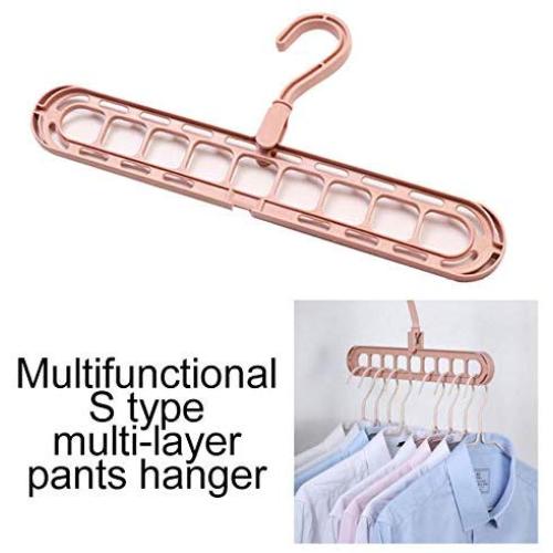 10PC Random Color Multi-Port Support Circle Clothes Hanger Clothes Drying Racks Decoration Multifunction Plastic Scarf Clothes Hanger