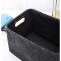 Minoisome Collapsible Storage Bins Foldable Felt Fabric Storage Basket Organizer Boxes Containers with Handles Metal Handles for Nursery Toys,Kids Room,Clothes