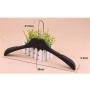 LZLAN 1Pcs Black Thick Wide Shoulder Plastic Clothes Hanger Coats Jacket (Black,One Size)