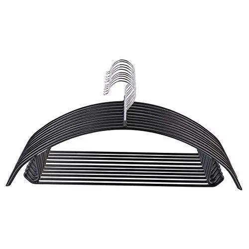 Tosnail 10 Pack Non-Slip Suit Hanger Sweater Hangers with Pants Hanger Bar - Dimple & Crease Free Hanger