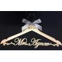 Wedding hanger, Bride pearl hanger, bride hanger, Personalized Hanger, Custom hanger, wedding gown hanger, wedding dress hanger