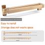 Xinrangxin Wall-Mounted Folding Drying Rack, Aluminum Alloy Non-Slip Seamless Hanger, Used for Daily Clothes, Space-Saving Hanger, Rotating 360° Rotating Bearing, Easy to Install