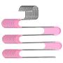 HJYPYJ Magic Clothes Hanger, Anti-Skid Detachable Trouser Hangers, Portable Space Saving Hanger Organiser/Pink / 15 Pcs