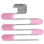 HJYPYJ Magic Clothes Hanger, Anti-Skid Detachable Trouser Hangers, Portable Space Saving Hanger Organiser/Pink / 15 Pcs