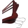 Utopia Home Premium Wooden Hangers - Pack of 20 - Suit Hangers - Walnut Finishing