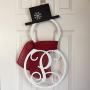 Monogram Snowman Door Hanger - Winter Door Hanger - Snowman Initial Wreath - Monogram Snowman Wreath - Winter Door Decoration - Wood Hanger