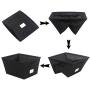 MAX Houser Fabric Cloth Storage Bins,Foldable Storage Cubes Organizer Baskets with Dual Handles for Home Bedroom Storage,Set of 6(Black)