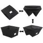 MAX Houser Fabric Cloth Storage Bins,Foldable Storage Cubes Organizer Baskets with Dual Handles for Home Bedroom Storage,Set of 6(Black) MAX Houser Fabric Cloth Storage Bins,Foldable Storage Cubes Organizer Baskets with Dual Handles for Home Bedroom Storage,Set of 6(Black)