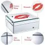 Mirrored Jewelry Boxes for Women and Girls,Personalized Jewelry Organizer with Romantic Lights,Display Storage Boxes (Mirrored Red Lip) … …