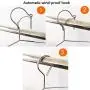 MEIYIN 3Pcs Stainless Steel Laundry Drying Rack Drip Hanger with 6/8/10 Clips Automatic Windproof Hook for Underwear Sock