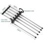 5PC Random Color Stainless Steel Telescopic Clothes Hanger Storage Rack Multifunction Retractable Dual Hooks Pants Hanger Rack Space Saver