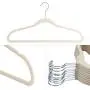 Yosoo Velvet Clothes Hangers, Non-Slip Thin Flocked Clothes Hangers Suit Shirt Pant Hangers 20 Pack Perfect for Space Saving (Ivory)