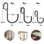 Lemonfilter 24 Pack Heavy Duty S Hooks Black S Shaped Hooks Hanging Hangers Hooks for Kitchen Bedroom and Office