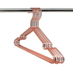 Koobay Top 12.5" Children hangers Rose Copper Gold Shiny Steel Wire children Clothes Hanger Non Slip Shoulders For shirts ,Coat ,Slacks Storage & Display (10ps/lot)