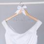 Ella Celebration Bride Wedding Dress Hanger Natural Wood, Wooden and Wire Hangers for Dresses (Natural Wood Silver Wire)