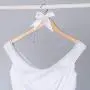 Ella Celebration Bride Wedding Dress Hanger Natural Wood, Wooden and Wire Hangers for Dresses (Natural Wood Silver Wire)