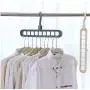 10PC Random Color Home Space Saving Hanger Magic Clothes Hangers with Hook Closet Organizer Multi-Function Plastic Holders for Shirts Suit Racks