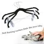 HOUSE DAY Velvet Skirt Hangers - Pack of 24 - Velvet Hangers with Clips Ultra Thin Non Slip Velvet Pants Hangers Space Saving Clothes Hanger (Black) HOUSE DAY Velvet Skirt Hangers - Pack of 24 - Velvet Hangers with Clips Ultra Thin Non Slip Velvet Pants Hangers Space Saving Clothes Hanger (Black)