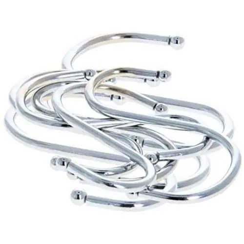 MroMax Metal S Hooks 2.52'' x 2.52''(L x W), S Shaped Hook Hangers for Kitchen Bathroom Bedroom Storage Room Office Outdoor Multiple Uses, Silver 8pcs MroMax Metal S Hooks 2.52'' x 2.52''(L x W), S Shaped Hook Hangers for Kitchen Bathroom Bedroom Storage Room Office Outdoor Multiple Uses, Silver 8pcs