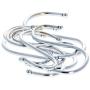 MroMax Metal S Hooks 2.52'' x 2.52''(L x W), S Shaped Hook Hangers for Kitchen Bathroom Bedroom Storage Room Office Outdoor Multiple Uses, Silver 8pcs