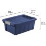 STERILITE, 10 Gal./38 L Ultra Totes, 10 Gallon, True Blue