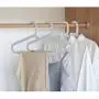 C&M LIFE Plastic Hangers Light-Weight Clothes Hangers 16 Durable Adult Coat Hangers Pack of 10 (Light Gray)