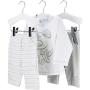 HANGERWORLD 30 White 10inch Kids Baby Toddler Closet Set Wooden Top and Clip Coat Pants Clothes Hangers