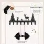 Oak Leaf Over The Door Hook Hanger Organizer Rack with Cute Deer Design and Dual Mounting of Door or Wall, Perfectly for Hanging Coat, Hat, Clothes, 8-Hooks, Black Oak Leaf Over The Door Hook Hanger Organizer Rack with Cute Deer Design and Dual Mounting of Door or Wall, Perfectly for Hanging Coat, Hat, Clothes, 8-Hooks, Black
