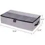 In kds Clothes Shoes Organizer Multifunction Foldable Under The Bed Storage Boxes with Dust-Proof Lid 4 Compartment (Beige)